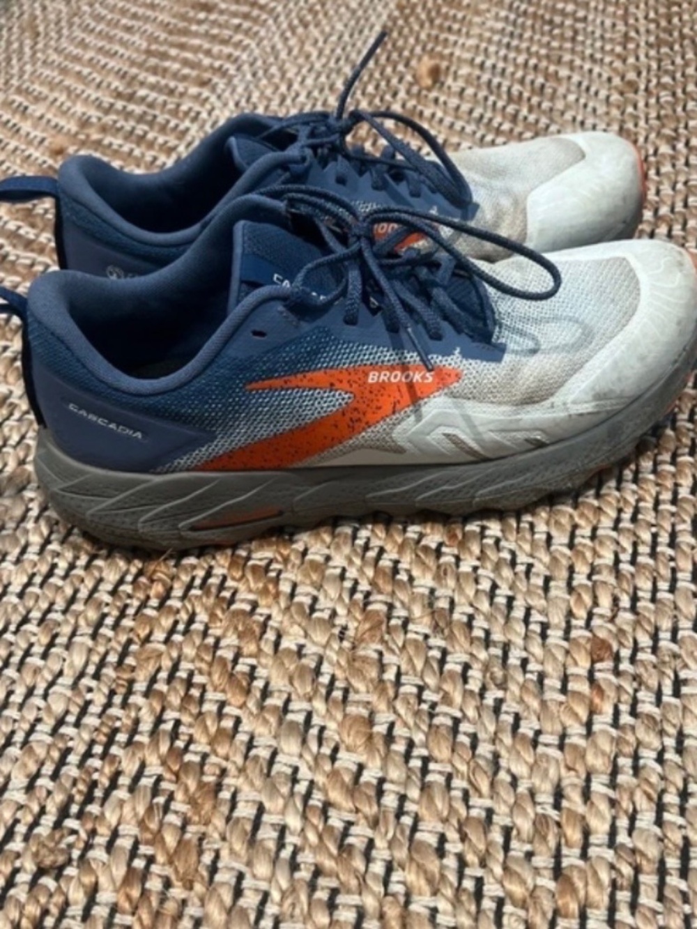 Brooks Cascadia Men's Trail Running Shoes Size 11 Blue Gray Orange